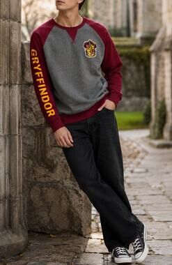 Harry Potter Gryffindor Universal Studios Sweatshirt Large Gray Burgundy